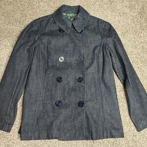 Lauren Jeans Co Ralph Lauren Jean Jacket, double breast, small